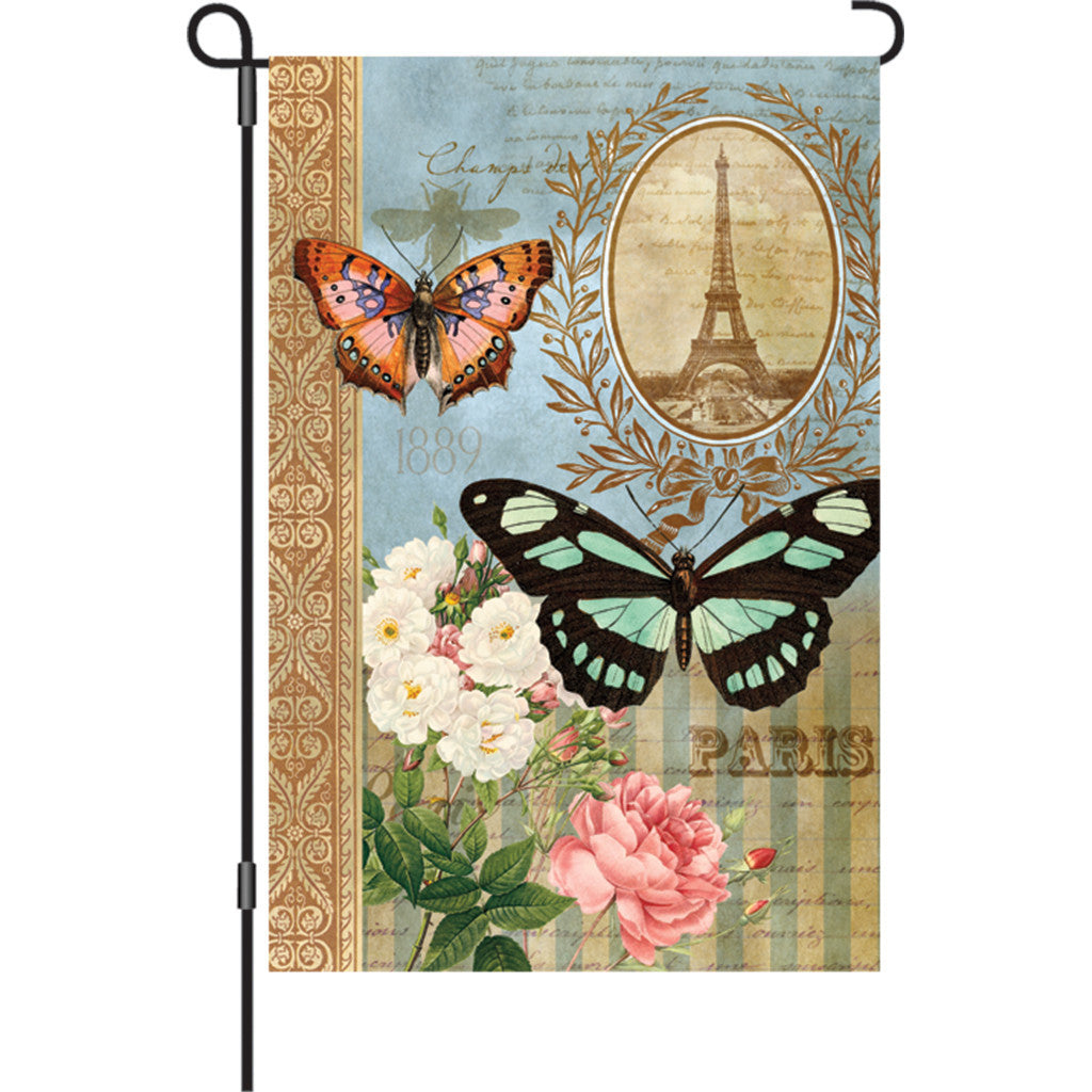 12 in. Heirloom Garden Flag - Unique Butterflies